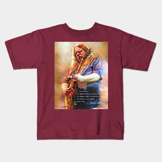 Warren Haynes Guitar Player Kids T-Shirt by IconsPopArt